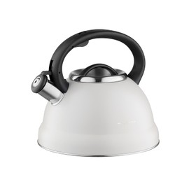 FLORINA JACOB Kettle (2.5 L) | Stainless Steel Tea Kettle | Whistling Kettle with Bakelite Handle & Whistling Sound | Whistling Kettle for Tea & Coffee | Suitable for All Hobs | Colour: Beige