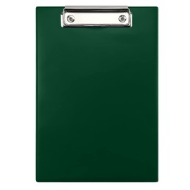 Netuno Clipboard A5 with Clip Dark Green Writing Board with Metal Clamp Hard Plate Plastic Writing Case Writing Pad Clipboard DIN A4 Document Holder Writing Board with Clip