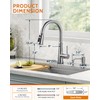 WOWOW Kitchen Faucet with Sprayer,Brushed Nickel Single Handle High Arc