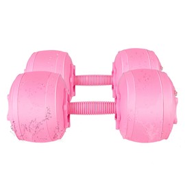 DEIRIS Water Dumbbells Set, Dumbbells Water Fillable, Travel Dumbbells, Adjustable Dumbbell Weight, Portable, for Men and Women - Strength Training - Fitness Training (Pink, 1-6 kg Pair)