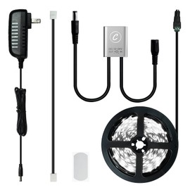 Sensky 8.2FT/2.5M Under Cabinet Lighting Kit Flexible LED Strip Lights with Cabinet Sensor Switch, UL Listed Adapter for Gun Safe Cabinet Pantry Wardrobe Lighting (6000K, 2.5M)