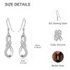 KINGWHYTE Infinity Earrings 925 Sterling Silver Drop Earrings for Women