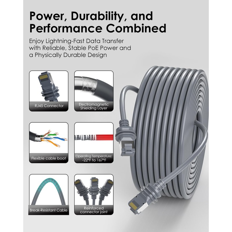 Akcoo Standard Starlink Gen 3/ Mini Cable [98 FT /