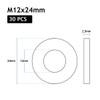 FOMGIIN Plastic Washers M12 x 24 mm, Pack of 30