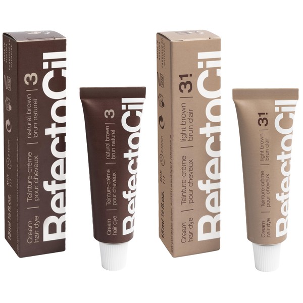 RefectoCil Eyebrow and Eyelash Tint 2-Pack – Professional Hair Tint