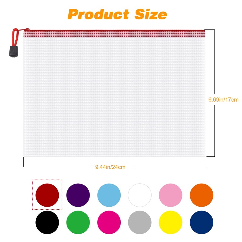 JIANTA Document Bag A5, Pack of 12 Document Folder with