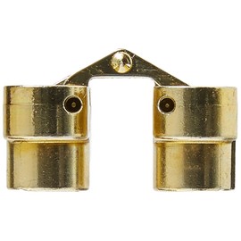 SOSS - 100CUS4 Mortise Mount Invisible Hinges with 4 Holes, Zinc, Satin Brass Finish, 1" Leaf Height, 3/8" Leaf Width, 15/32" Leaf Thickness, 5 x 3/4" Screw Size (1 Pair)