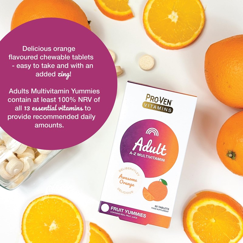 Proven Multivitamins - 60 Chewable Tablets for Adults - Orange