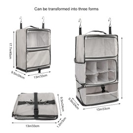 TABITORA Hanging Storage Bag, Storage Box, Travel Pouch, Travel Goods, Compression Pouch, Hanging, Travel Closet, Inner Bag, Organization Storage, Classification, Clothes, Clothes, Portable, Closet,