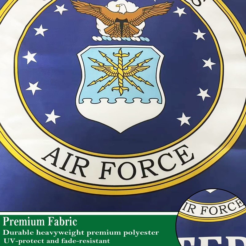 Air Force Emblem Veteran Flags 3x5 Outdoor Double Sided- Military