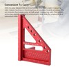 Carpenter Square Hole Scribing Ruler 45 90 Degree Aluminum Alloy