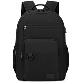 ecodudo Classical Carry 0n Travel Backpack For College Men and Women Laptop Backpack With USB Charging Port For Work Large School Bookbag (Black)