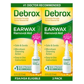 Debrox Drops Earwax Removal Aid | 0.5 oz | Pack of 2 | #1 Doctor & Pharmacist Recommended