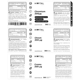 Chromium 200 mcg. 365 Vegan Tablets for 1 Year. 200 mcg Pure Chromium Per Tablet. The Best Chromium Picolinate, Highly Bioavailable and No Chemical Additives