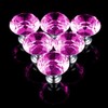 JTWEB 16PCS 30mm Pink Crystal Glass Door Knobs Cupboard Cabinet