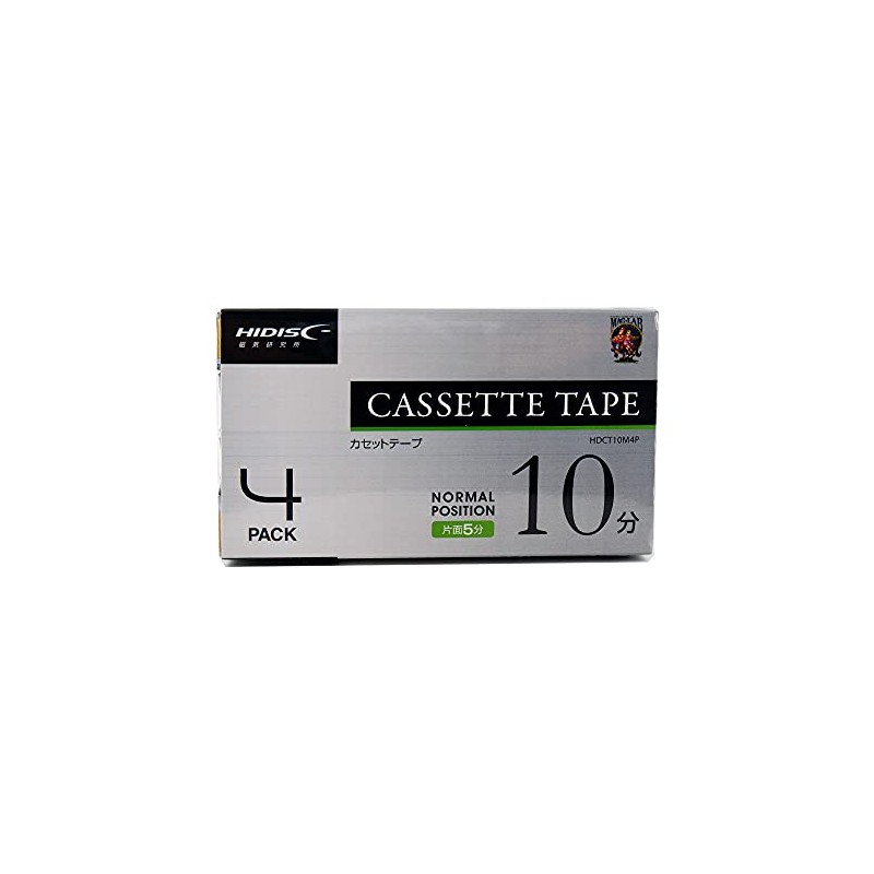 HIDISC Normal Position 10 Minute Music Cassette Tape 4 Rolls