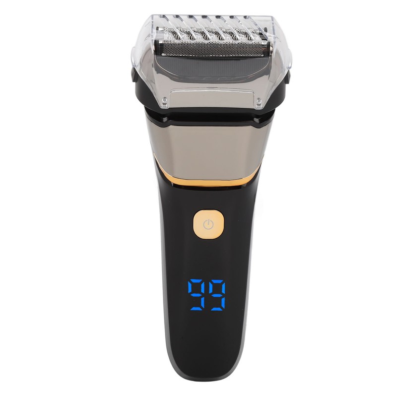 Men Cordless Electric Face Shaver Digital Display USB Rechargeable Washable