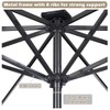 Yescom 9ft 8 Ribs Solar Powered Patio Umbrella with Tilt