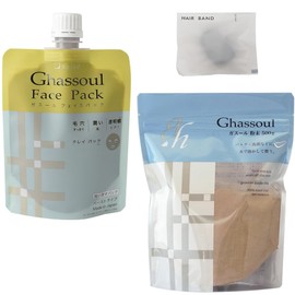 Naiad Face Pack, 6.0 oz (170 g), Cleaning Fee, Pack; Gaskoul Powder, 17.6 oz (500 g), Hair Rubber Included