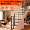 Zwinz 2 Pack U-Shaped Handrail 37''H, Durable Wrought Iron Stair