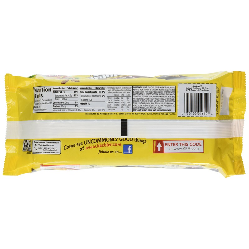 Keebler Deluxe Graham, 12.5-Ounces Packages (Pack of 6)