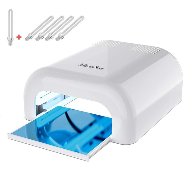 MelodySusie 36W Nail Lamp for Resin, Professional Gel Nail Polish Curing Lamp with 3 Timer Setting, Sliding Tray for Manicure Pedicure,Great for Resin,White