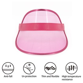 Surkat Plastics Clear Translucent Sun Visor Hat Golf Beach Tennis Poker Sun Visors Caps UV Protection Colorful Headband Sun Shade Hat