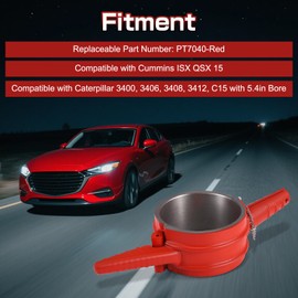7040 Piston Ring Compressor Tool Compatible with Cummins ISX QSX, Caterpillar 3400 3406 3408 3412 and C-15 5.4" bore PT-7040 5394454 (Red)