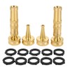 2 Pack Heavy-Duty Brass Adjustable Twist Hose Nozzle and 2