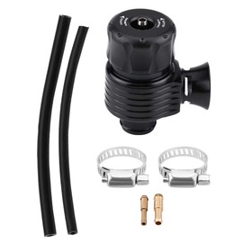 Car Turbo Blow Off Valve, Fydun 25 mm Universal Aluminium Alloy Car Turbo Blow Off Valve Adapter Kit with Adapter Clamp and Hose (Horn Shape)