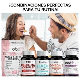 Berberina Hcl 97% 1000mg Potenciada Con Piperina Y Curcuma | Glucontrol | Oby Berberine Complex 60 capsulas | Vitaminas Mujer Y Hombre