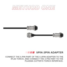 YESWELDER Plasma Cutter Torch 5Pin-2Pin Converter Cord for IPT40 Plasma Cutting Torch