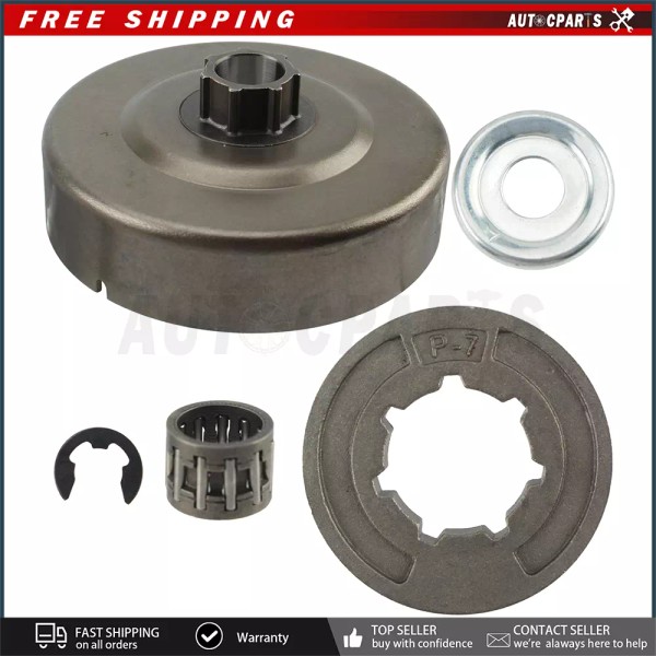 For Stihl 3/8" 7T Clutch Drum Sprocket Rim Bearing Kit