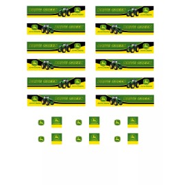 Unbranded N Scale Truck / Trailer Decals " John Deere " ( for 45' Trailers )