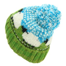LOUDelephant Sheep Knitted Wool Hat, Green, Sky Blue, Unit size