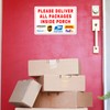 Please Deliver All Packages Inside Porch Aluminum Sign - Delivery
