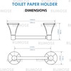 RUMOSE Toilet Paper Roll Holder Bathroom Flexible Pivoting Tissue Handle