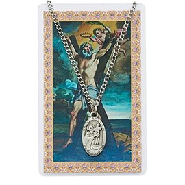 St Andrew Prayer Card With Medal Pendant Charm Patron Saint Catholic Christian