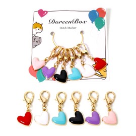 GREATEE Cat Stitch Markers for Crocheting & Knitting Cute Animal Crochet Stitch Markers Removable Metal Stitch Markers (purple)