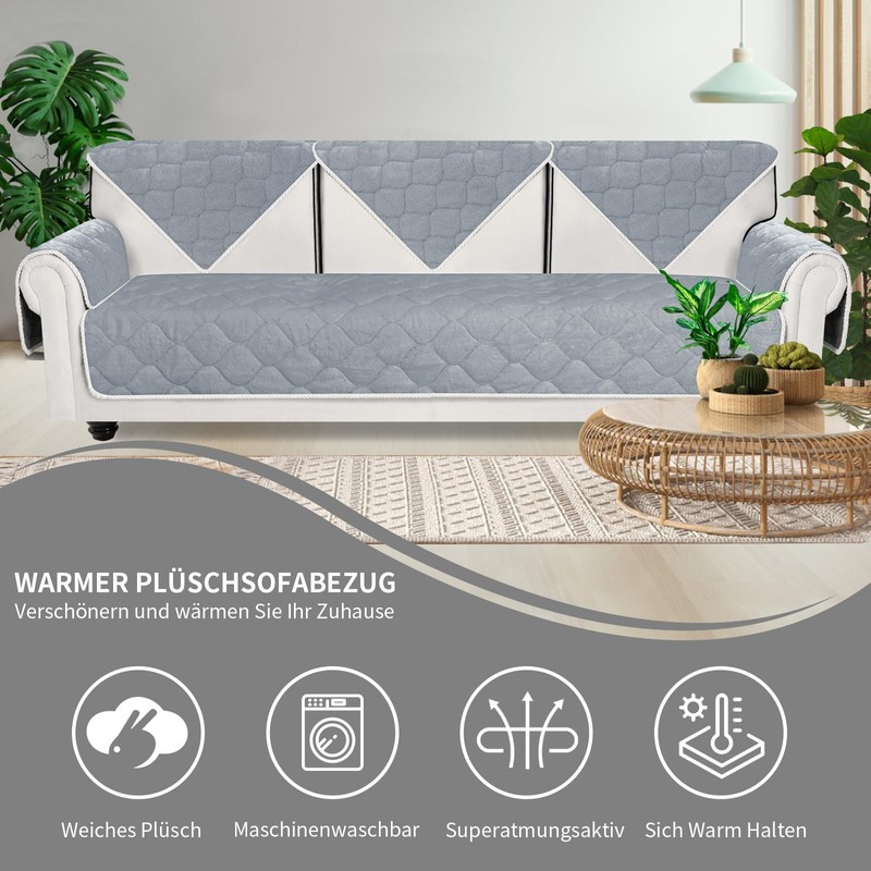 Easy-Going Velvet Sofa Armchair Cover, 1 Piece Non-Slip Armchair Cover,