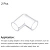 sourcing map 5Pcs Clear Elbow Fitting, 16mm/0.63" 2 Way Acrylic