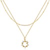 MJartoria 14K Gold Plated Gold Layered Necklace, Heart Butterfly Star