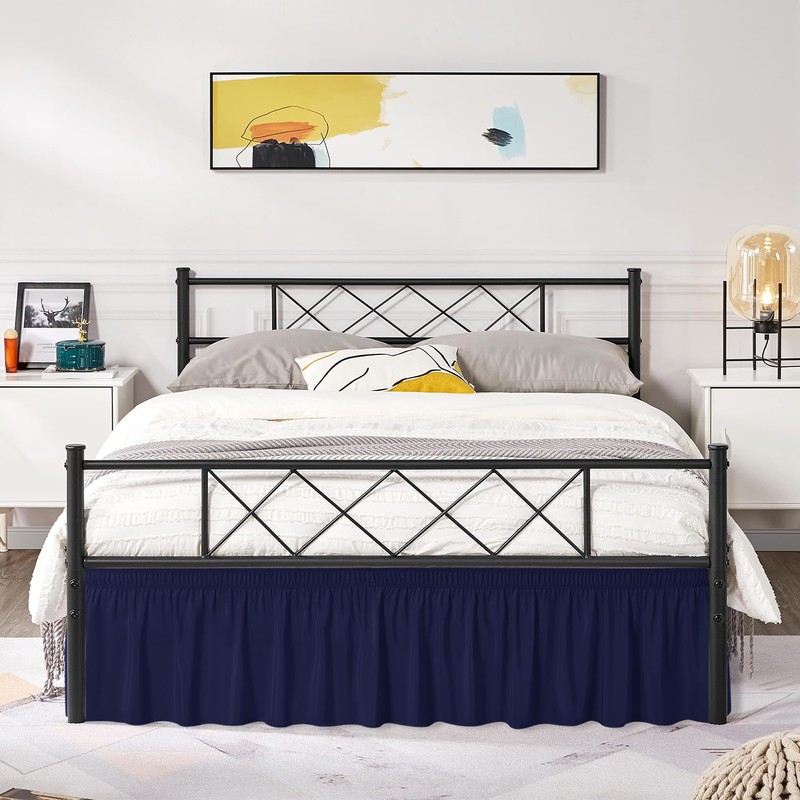 Biscaynebay Wrap Around Bed Skirts with Split Corners for Full