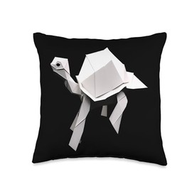 Origami Master Folding Paper Craft Origami Turtle Tortoise Japanese Art Paper Folding Artist Throw Pillow, 16x16, Multicolor