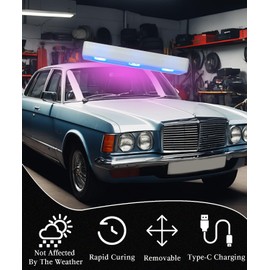 Windshield Crack Repair Kit, Windshield Repair Kit, Rock Chip Repair Kit Windshield, Chipped Windshield Filler, Glass Chip Repair Kit Windshield for Chips and Cracks, Fast Curing Unit with USB-C Port