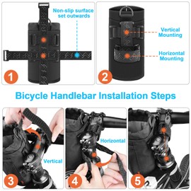 Desing Wish 24 oz Bottle Holder Bicycle Drink Holder Without Screws Water Bottle Holder Bicycle Bottle Holder Drinks Holder Water Bottle Holder with Mesh Pocket