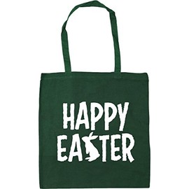 Hippowarehouse Happy Easter Tote Shopping Gym Beach Bag 42cm x38cm, 10 litres