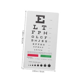 Gatuida 1 Set Eye Exam Tool Wall Hanging Eye Chart Double-sided Eye Chart Supply