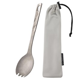 Thous Winds Titan Spork Lightweight Camping Fork Spoon, Multifunctional Portable Spork with Bag, for Trekking, Picnic, Hiking, Dishwasher Safe