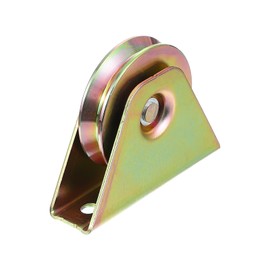 PATIKIL 3.5" V Groove Caster, V-Type Groove Wheel V Groove Pulley Sliding Gate Wheels for Driveway Gate Industrial Machines V Track Rail, Loading Capacity 882 Lbs